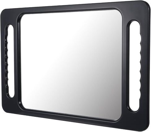 Unbreakable Portable Makeup Mirror with Double Handles Large Handheld Tray Mirror Durable Lightweight Mirrors for Beauty Salon Barbers and Stylists Ergonomic Handgrip in Saudi Arabia