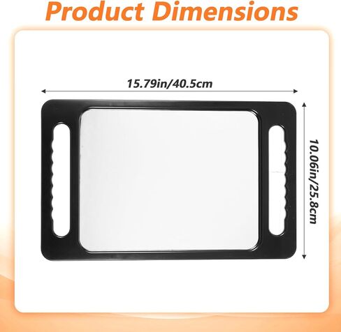 Unbreakable Portable Makeup Mirror with Double Handles Large Handheld Tray Mirror Durable Lightweight Mirrors for Beauty Salon Barbers and Stylists Ergonomic Handgrip in Saudi Arabia