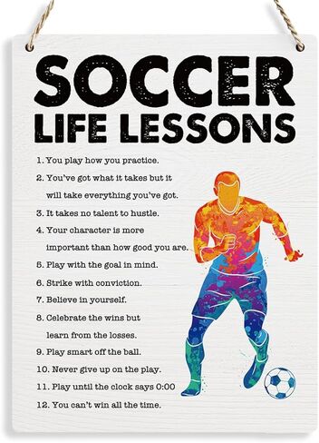 BELLOWDEER Baseball Life Lessons Wood Sign Inspirational Baseball Wall Decor Art, Motivational Baseball Quotes Wall Art Decor Signs for Home Office Bedroom Decoration, Senior Team Gifts, 8x10 Inches in Kuwait