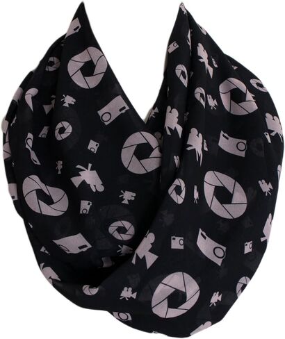 Etwoa Cinema Camera Photo Infinity Scarf Circle Loop Scarves in Saudi Arabia