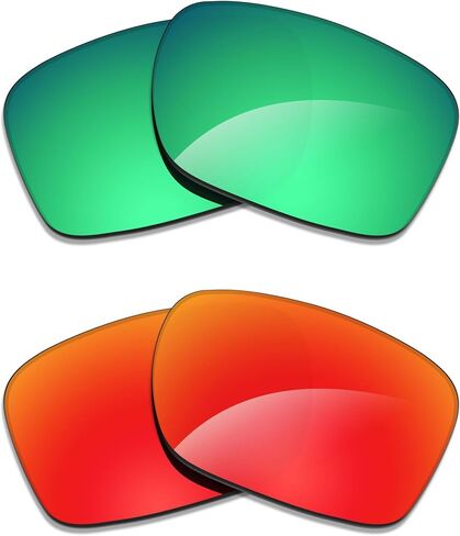 Alphax 2 Pair Polarized Replacement Lenses for Maui Jim Huelo MJ449 Sunglasses- Red+Green in Kuwait