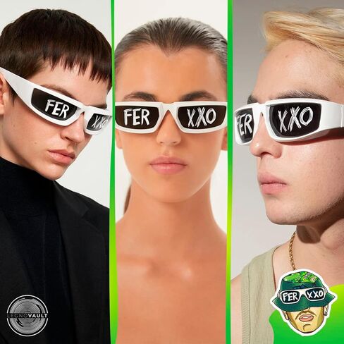 Ferxxxo Glasses, Gafas del ferxxxo, Feliz cumpleaños ferxxxo, Ferxxxo Merch, Sports Sunglasses (White) in Saudi Arabia