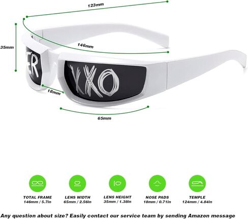 Ferxxxo Glasses, Gafas del ferxxxo, Feliz cumpleaños ferxxxo, Ferxxxo Merch, Sports Sunglasses (White) in Saudi Arabia