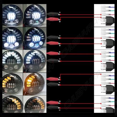 CHUSYYRAY 7'' Round Compatible with Yamaha V-Star 650 Classic XVS650A LED Motorcycle Headlight Assembly 1998-2010 for Off Road, High Low Beam DRL Turn Signal, DOT Approved, 10000LM 6500K White, 1PCS in Kuwait