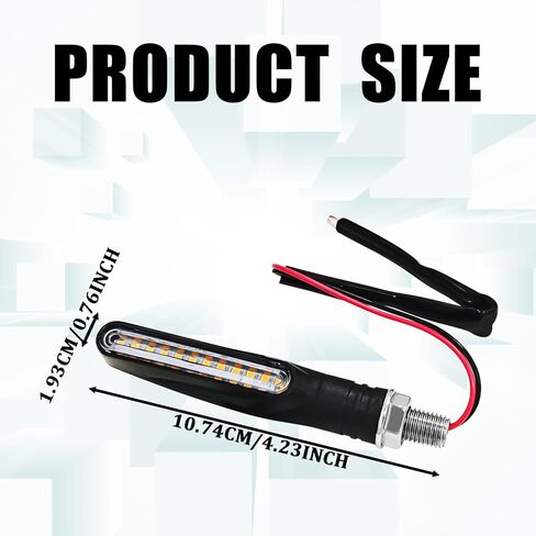 4PCS Motorcycle Turn Signals, Ultra-Bright 12V Front & Rear LED Turn Signal Bulb, Upgraded Sequential Flow Blinkers Indicator LED Lights for Tail Light, Daytime Running and Brake Light in Kuwait