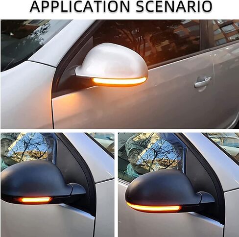 Dynamic Turn Signal Light Rearview Mirror Smoked Lens Turn Signal Indicator Light LED Turn Singal Blinker Light Compatible with Volkswagen VW Golf 5 Jetta MK5 Passat B6 B5.5 EOS in Saudi Arabia