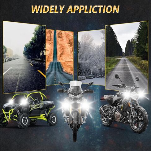 Motorcycle Spotlight Auxiliary Driving Light,30W 3000LM Fog Light Work Light with Wiring Harness,White Yellow High / Low Beam / Strobe for ATV UTV Tractor Scooter, DC 9-32V (Spotlight+Wiring Harness) in Saudi Arabia