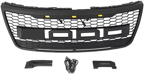 Front Upper Bumper Grille Black w/LED Fit for F0RD Explorer 2012-2015 in Saudi Arabia