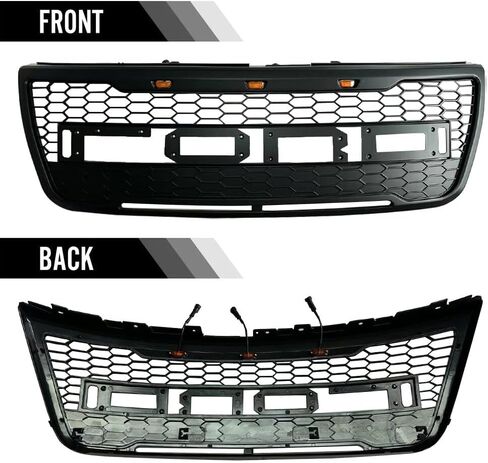 Front Upper Bumper Grille Black w/LED Fit for F0RD Explorer 2012-2015 in Saudi Arabia