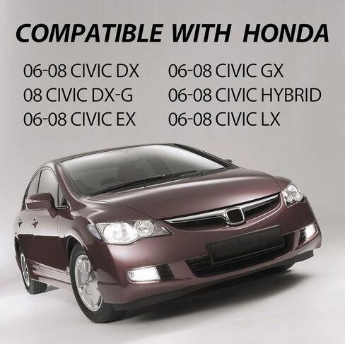 مجموعة شبكة أمامية من الكروم من Perfit مع توفير شعار متوافق مع 2006-2008 HONDA Civic ذات 4 أبواب سيدان Hybrid HO1200172 71122SNAA00 in Saudi Arabia