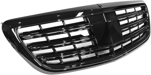 MGWILL Front Bumper Upper Grille Grill Compatible with 2013-2020 Mercedes Benz S-Class W222 S400 S500 S550 S600 W/Camera Hole Replaces 1KPMB1211179 Black in Saudi Arabia