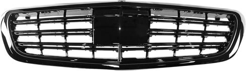 MGWILL Front Bumper Upper Grille Grill Compatible with 2013-2020 Mercedes Benz S-Class W222 S400 S500 S550 S600 W/Camera Hole Replaces 1KPMB1211179 Black in Saudi Arabia