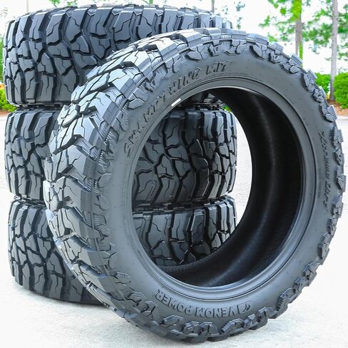 Set of 4 (FOUR) Venom Power Swampthing M/T Xtreme Dirt Mud Off-Road Light Truck Radial Tires-27X8.50R14LT 27X8.50X14 27X8.50-14 95Q Load Range C LRC 6-Ply BSW Black Side Wall in Saudi Arabia
