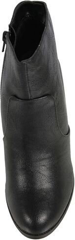 Delicious Women's Admit Almond Toe Chunky Wooden Heel Ankle Bootie in Kuwait