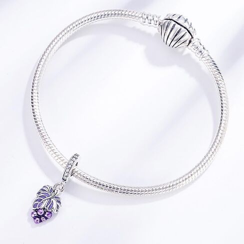 Grape Dangle Charm 925 Sterling Silver Charms Fit Women Bracelet And Necklaces Bead Charm Pendant Jewelry Gifts For Family Friends in Saudi Arabia