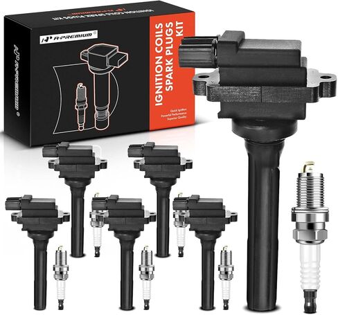 A-Premium Set of 4 Ignition Coil Pack and Iridium Spark Plugs Compatible with Chevrolet 1999-2004, Tracker & Suzuki Aerio Esteem Sidekick Vitara in Saudi Arabia