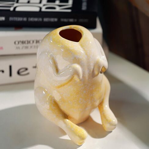 Cute Ceramic Turkey Vase for Flower, Turkey Planter Pot for Home Decor Indoor Outdoor, Unique Vases for Wedding Dinner Table Living Room Office Decorative Vase in Saudi Arabia