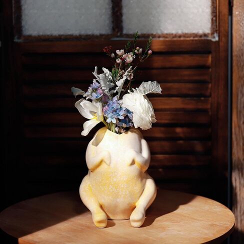 Cute Ceramic Turkey Vase for Flower, Turkey Planter Pot for Home Decor Indoor Outdoor, Unique Vases for Wedding Dinner Table Living Room Office Decorative Vase in Saudi Arabia