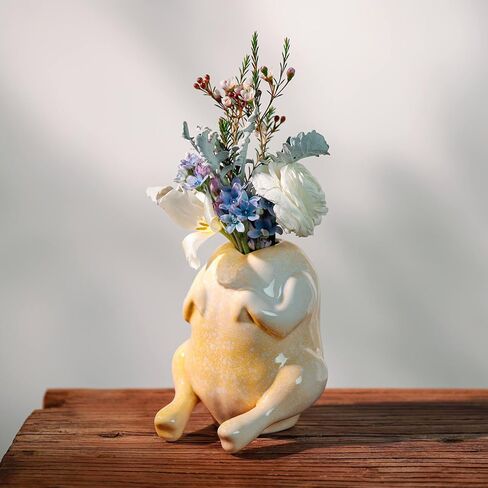 Cute Ceramic Turkey Vase for Flower, Turkey Planter Pot for Home Decor Indoor Outdoor, Unique Vases for Wedding Dinner Table Living Room Office Decorative Vase in Saudi Arabia