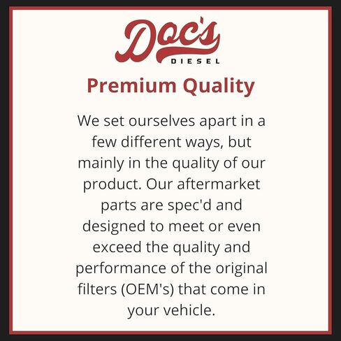 Doc's Diesel Filter Set DGF400+D5335+DPA6314 | Compatible with Dodge RAM 6.7L Cummins 2500, 3500 2007-2009, Dodge RAM 6.7L Cummins 3500, 4500 2008-2009 | Replaces 05183410AA, 05083285AA, 53034051AB in Saudi Arabia