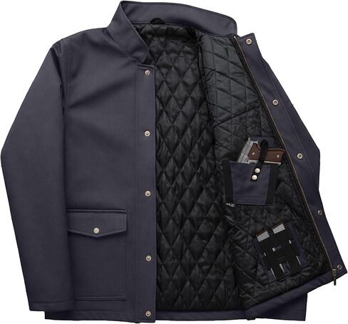 URBAN BUCK Concealed Carry Jacket Men Insulated Heavy-Duty Tactical Sherpa Stealth Jacket with Pockets in Kuwait