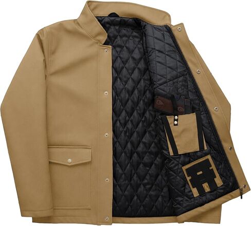URBAN BUCK Concealed Carry Jacket Men Insulated Heavy-Duty Tactical Sherpa Stealth Jacket with Pockets in Saudi Arabia