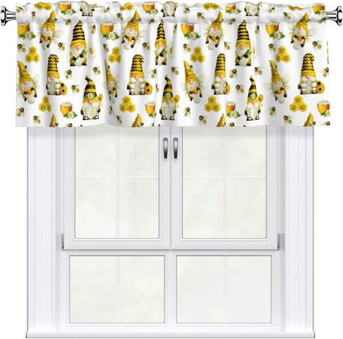 ستارة نافذة جنوم آند بيز، مقاس 54 × 18 بوصة، مرشحة للضوء من البوليستر مع جيب قضيب لغرفة المعيشة وغرفة النوم والمطبخ والحمام in Kuwait