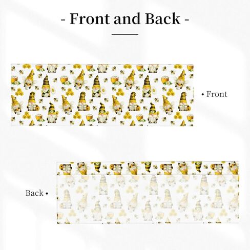 ستارة نافذة جنوم آند بيز، مقاس 54 × 18 بوصة، مرشحة للضوء من البوليستر مع جيب قضيب لغرفة المعيشة وغرفة النوم والمطبخ والحمام in Kuwait