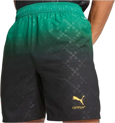 PUMA Mens Ac Milan X Off-White Authentic Athletic Shorts Casual Bottoms Casual Moisture Wicking - Black, Green in Saudi Arabia