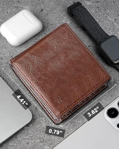 محفظة جلدية كاملة الحبوب، محفظة نحيفة رخامية فاخرة، محفظة Airtag، محافظ ريدج للرجال، محفظة رجالي، حامل بطاقة الائتمان in Kuwait