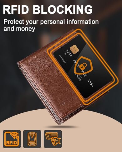 محفظة جلدية كاملة الحبوب، محفظة نحيفة رخامية فاخرة، محفظة Airtag، محافظ ريدج للرجال، محفظة رجالي، حامل بطاقة الائتمان in Kuwait