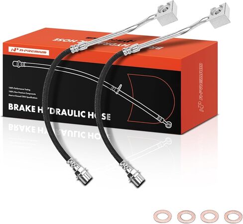 خرطوم هيدروليكي A-Premium للسائق الأمامي والراكب الجانبي متوافق مع موديلات Ford - Mustang 1987-1993، عبوة من قطعتين in Saudi Arabia