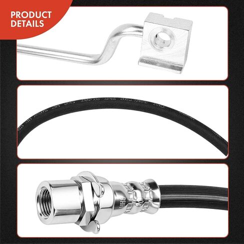 خرطوم هيدروليكي A-Premium للسائق الأمامي والراكب الجانبي متوافق مع موديلات Ford - Mustang 1987-1993، عبوة من قطعتين in Saudi Arabia