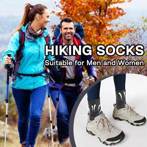 5 Pairs Thick Warm Winter Socks for Men Hiking Thermal Warm Socks for Cold Weather Winter Indoors and Outdoors in Saudi Arabia