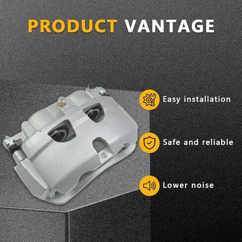 مجموعة فرجار الفرامل القرصية الأمامية اليمنى لـ 2008-2014 Ford E-150 E-250 2008-2022 E-350 Super Duty E-450 Super Duty 2010-2014 Econoline Van Wagon 2008 E-150 Econoline، فرجار الفرامل مع دعامة 18-B5072 in Kuwait