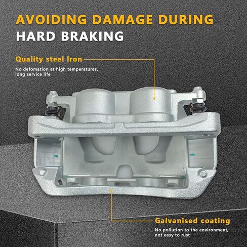 مجموعة فرجار الفرامل القرصية الأمامية اليمنى لـ 2008-2014 Ford E-150 E-250 2008-2022 E-350 Super Duty E-450 Super Duty 2010-2014 Econoline Van Wagon 2008 E-150 Econoline، فرجار الفرامل مع دعامة 18-B5072 in Kuwait