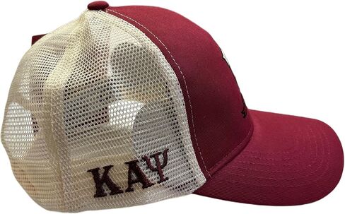 Buffalo Dallas Kappa Alpha/Α Psi Trucker Baseball Cap [Crimson Red - Adjustable] - ID#73104 in Saudi Arabia