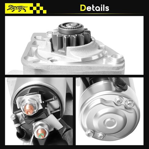Oktiger New Starter Motor Fit for Nissan Frontier 2005-2016, Pathfinder 2005-2010, Xterra 2005-2014 for Suzuki Equator 09-12 4.0L V6, 12V 1.8KW 13 Teeth, OE# 23300-EA200,23300-EA20A, 23300-EA20AR in Kuwait