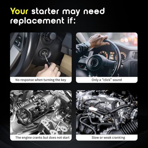 Oktiger New Starter Motor Fit for Nissan Frontier 2005-2016, Pathfinder 2005-2010, Xterra 2005-2014 for Suzuki Equator 09-12 4.0L V6, 12V 1.8KW 13 Teeth, OE# 23300-EA200,23300-EA20A, 23300-EA20AR in Kuwait