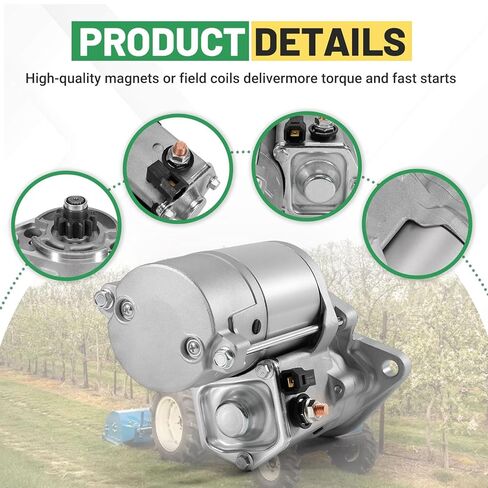 18139 12 فولت بداية جديدة تناسب جرارات نيو هولاند TC35 TC40 TC45 T2310 T2320 Case IH DX35 DX40 DX45 L-Series Skid Steer، استبدل SBA18508-6520 SBA185086530 228000-5120، 2.0KW OSGR in Kuwait