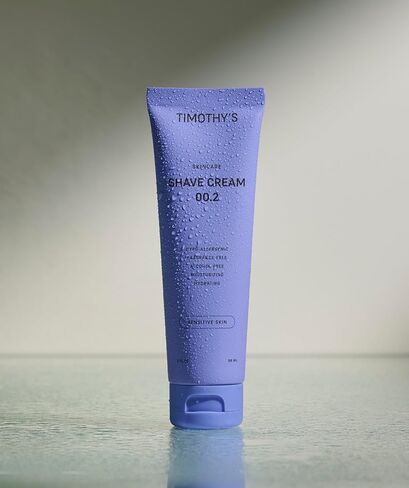 Timothy's Shave Cream, Two 3 ounce tubes, Paraben free, Alcohol free, fragrance free in Saudi Arabia