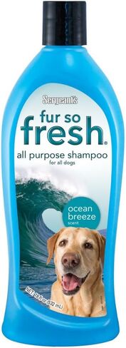 Sergeant's Sergeant’s Fur-So-Fresh Dog Grooming Shampoo for All Dogs, Ocean Breeze Scent, Dog Bath Product, 18oz in Kuwait