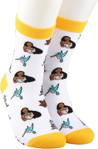 PWHAOO 1 Pair Forest Princess Socks Princess Lover Gift Fairy Tales Movie Inspired Gift in Saudi Arabia