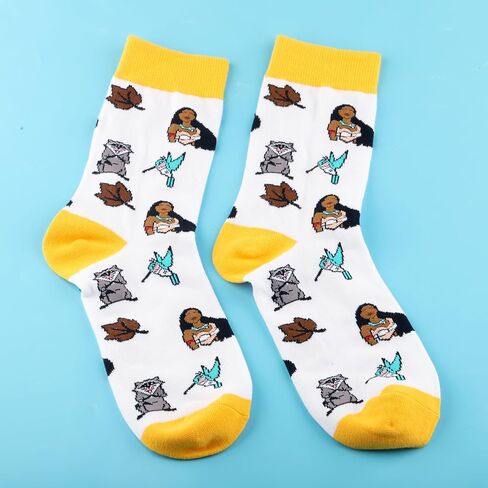 PWHAOO 1 Pair Forest Princess Socks Princess Lover Gift Fairy Tales Movie Inspired Gift in Saudi Arabia