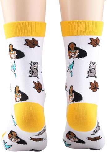 PWHAOO 1 Pair Forest Princess Socks Princess Lover Gift Fairy Tales Movie Inspired Gift in Saudi Arabia