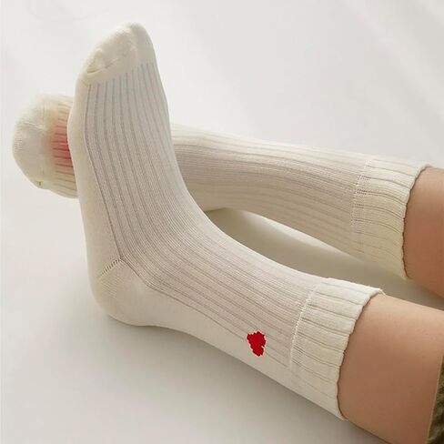 Cute heart Casual Crew Socks Athletic Funny Novelty Socks For Women Cushioned socks in Kuwait