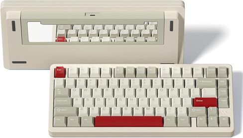 Womier RD75 Pro 75% Keyboard, Quick Release Wireless Aluminum Gaming Keyboard, QMK/VIA Tri-Mode Mechanical Keyboard Custom Hot Swappable with RGB Creamy Keyboard for Windows/Mac/PC - Silver in Kuwait