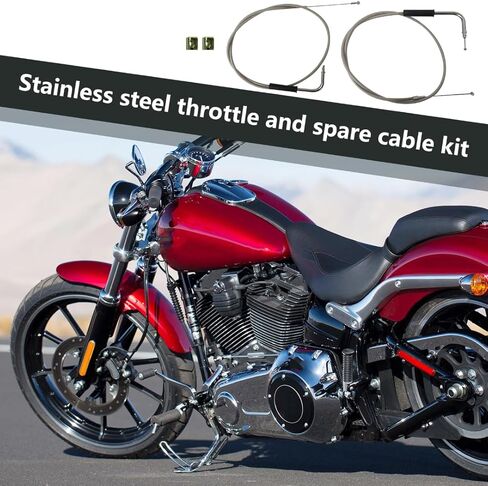Latest Upgrade 42" Throttle Cable and Idle Cable Kit Stainless Steel for 1994-2000 DYNA Convertible FXDS Conv in Saudi Arabia