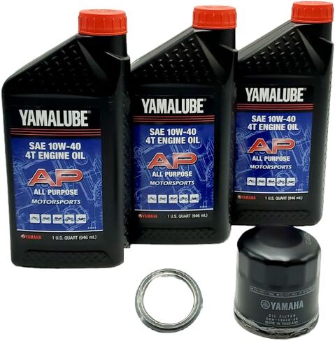 Yamaha Wolverine 700 (2016-2018) all Models All Purpose Oil Filter Change Kit Yamaha Part# 5GH-13440-80-00 and 3 Quarts All Purpose LUB-10W40-AP-12 in Saudi Arabia