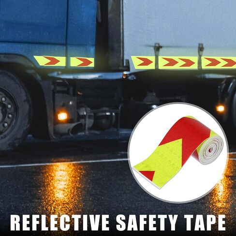 Red Green Reflective Safety Warning Tape Adhesive Signs Waterproof High Visibility Sticker for Trailer Cars Auto Trucks Trailer Outdoor in Saudi Arabia